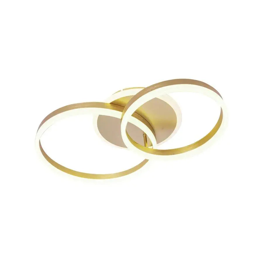 LED Chandelier with remote control LYRA 118W, 2 Circles, Cold/Warm/Neutral light, Dimmable, Brushed Gold LED Chandeliers with Remote Control Default Title Alessandro Design