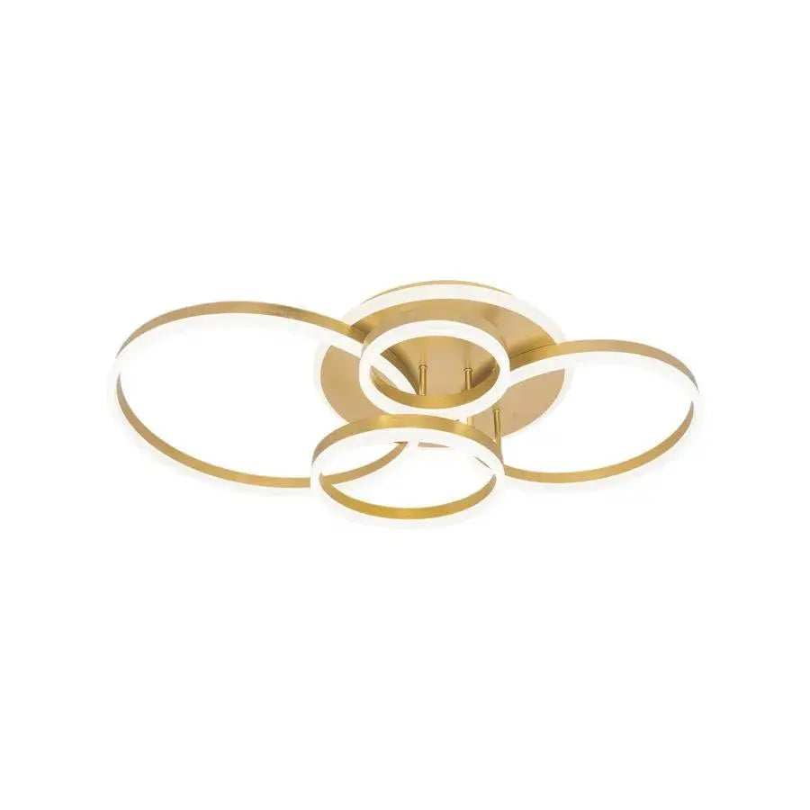 LED Chandelier with remote control LYRA 220W, 4 Circles, Cold/Warm/Neutral light, Dimmable, Brushed Gold LED Chandeliers with Remote Control Default Title Alessandro Design