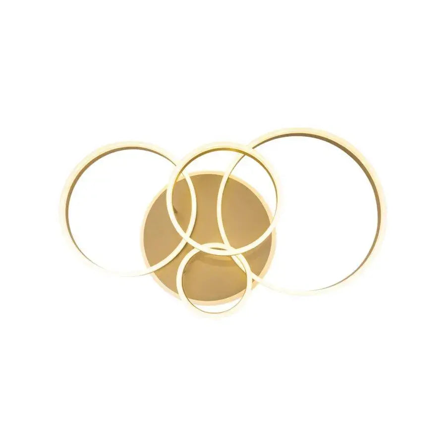LED Chandelier with remote control LYRA 220W, 4 Circles, Cold/Warm/Neutral light, Dimmable, Brushed Gold LED Chandeliers with Remote Control Default Title Alessandro Design