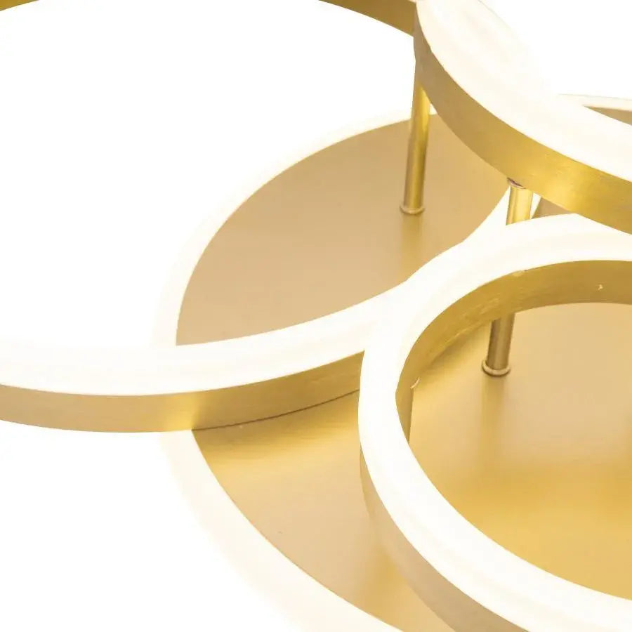 LED Chandelier with remote control LYRA 220W, 4 Circles, Cold/Warm/Neutral light, Dimmable, Brushed Gold LED Chandeliers with Remote Control Default Title Alessandro Design