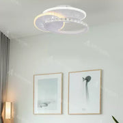 LED ceiling light with crystal HOLLANCE 24W, 3 Elements, Cold/Warm/Neutral light, White