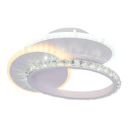 LED ceiling light with crystal HOLLANCE 24W, 3 Elements, Cold/Warm/Neutral light, White