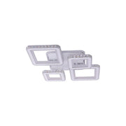 LED chandelier with remote control and QUADRIS RGB crystal, 96W, 4 Squares, Cold/Warm/Neutral light, Dimmable, White LED chandelier with remote control Default Title Alessandro Design