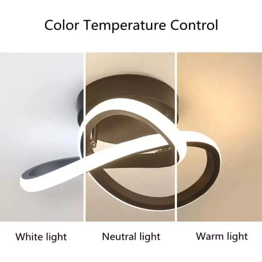 LED Chandelier VERTEX Flow 24W, Diameter 25cm, Cold/Warm/Neutral light, Black Applied LED Chandeliers Default Title Alessandro Design