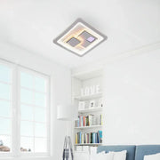 LED Chandelier KEREN 33W, Square, Cold/Warm/Neutral light 3000K/4000K/6000K, White, Metal and Acrylic LED Chandeliers Default Title Alessandro Design