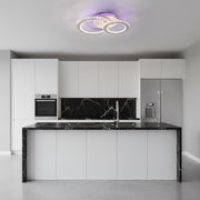 LED chandelier with remote control and crystal NOVA ROTONDA RGB 42W, 2 Circles, Cold/Warm/Neutral light, Dimmable, White LED chandelier with remote control Default Title Alessandro Design