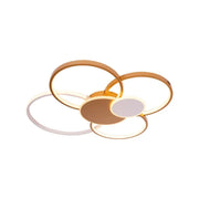 LED Chandelier with remote control KILLIAN 74W, 6 Circles, Cold/Warm/Neutral light, Dimmable, Gold White LED Chandeliers with Remote Control Default Title Alessandro Design