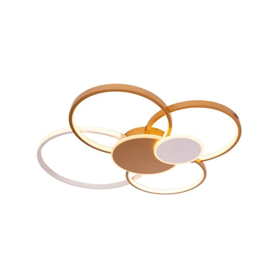 LED Chandelier with remote control KILLIAN 74W, 6 Circles, Cold/Warm/Neutral light, Dimmable, Gold White LED Chandeliers with Remote Control Default Title Alessandro Design