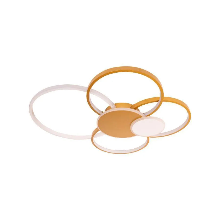 LED Chandelier with remote control KILLIAN 74W, 6 Circles, Cold/Warm/Neutral light, Dimmable, Gold White LED Chandeliers with Remote Control Default Title Alessandro Design
