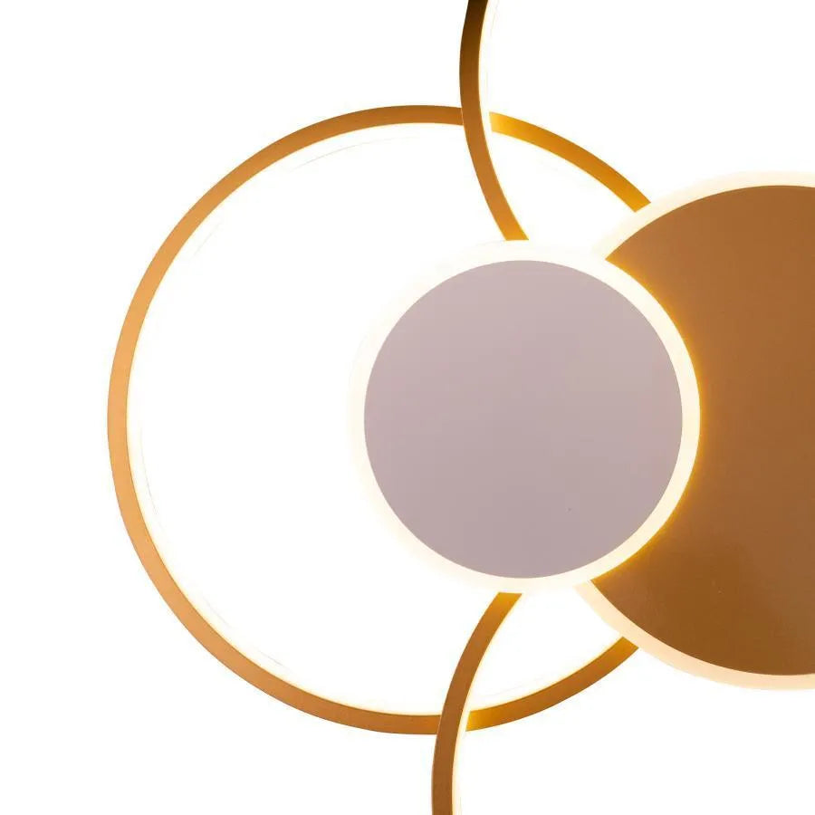 LED Chandelier with remote control KILLIAN 74W, 6 Circles, Cold/Warm/Neutral light, Dimmable, Gold White LED Chandeliers with Remote Control Default Title Alessandro Design