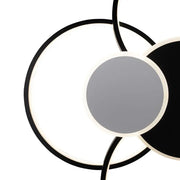LED Chandelier with Remote Control, KILLIAN, 74W, 6 Circles, Cold/Warm/Neutral Light 3000K/4000K/6000K, Dimmable, Black and White, Metal and Acrylic LED Chandeliers with Remote Control Default Title Alessandro Design