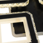 LED Chandelier with remote control and crystal LEILA RGB 69W, 4 Squares, Cold/Warm/Neutral light, Dimmable, Black LED Chandeliers with Remote Control Default Title Alessandro Design