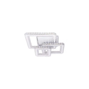 LED chandelier with remote control and crystal LEILA 87W, 3 Squares, Cold/Warm/Neutral light, Dimmable, White LED chandelier with remote control Default Title Alessandro Design