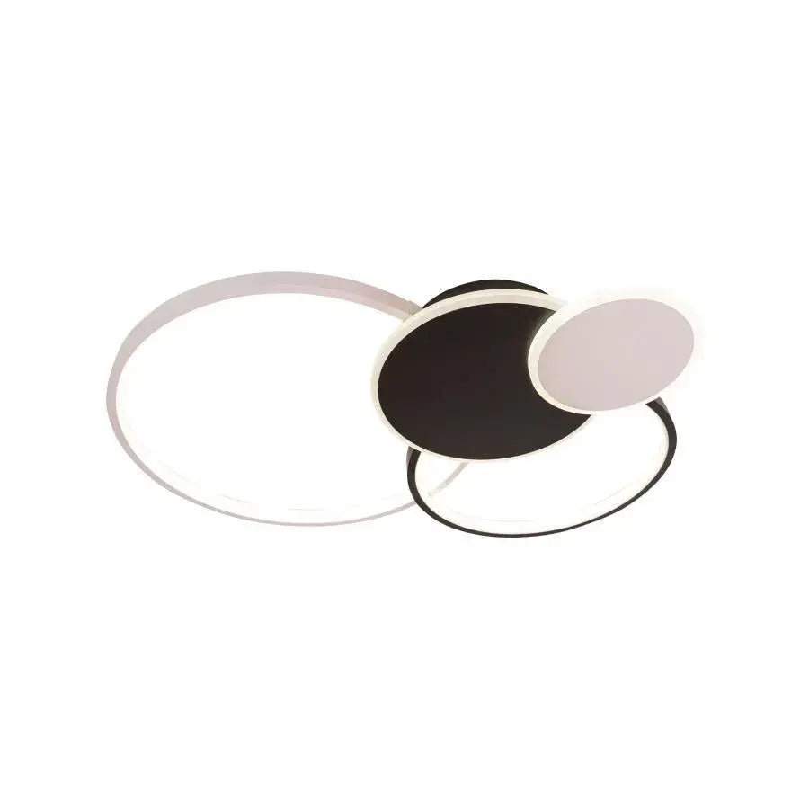 LED Chandelier with remote control KILLIAN 80W, 4 Circles, Cold/Warm/Neutral light, Dimmable, Black White LED Chandeliers with Remote Control Default Title Alessandro Design
