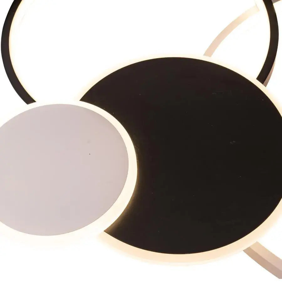 LED Chandelier with remote control KILLIAN 80W, 4 Circles, Cold/Warm/Neutral light, Dimmable, Black White LED Chandeliers with Remote Control Default Title Alessandro Design