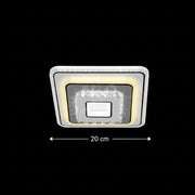 Crystal LED chandelier MITA 39W, 20x20cm, Square, Cool/Warm/Neutral Light, White LED Chandeliers Default Title Alessandro Design