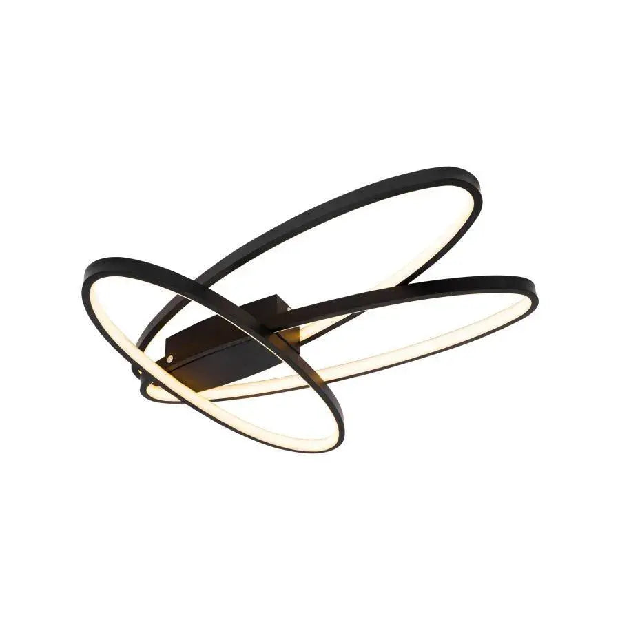 LED chandelier with remote control ORBITA 74W, 3 Elements, Oval, Cold/Warm/Neutral light, Dimmable, Black LED chandeliers with remote control Default Title Alessandro Design