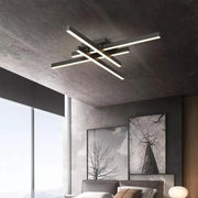 LED Chandelier with remote control MORA 80W, 4 Elements, Linear, Cold/Warm/Neutral light, Dimmable, Black LED Chandeliers with Remote Control Default Title Alessandro Design