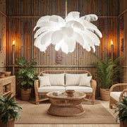 Minoss Modern Chandelier, 8W, Cold Light 6000K, Diameter 75 cm, Feathers, White Modern Chandeliers Default Title Alessandro Design