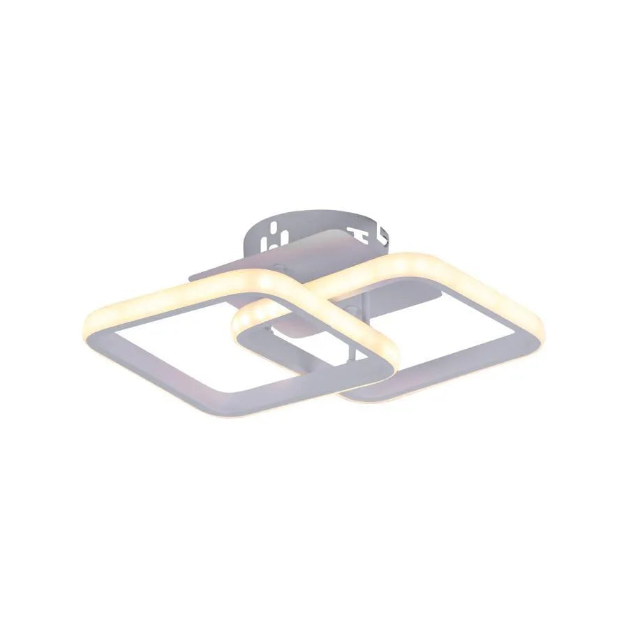 LED chandelier LILIA 20W, 2 Squares, Cold/Warm/Neutral light, White