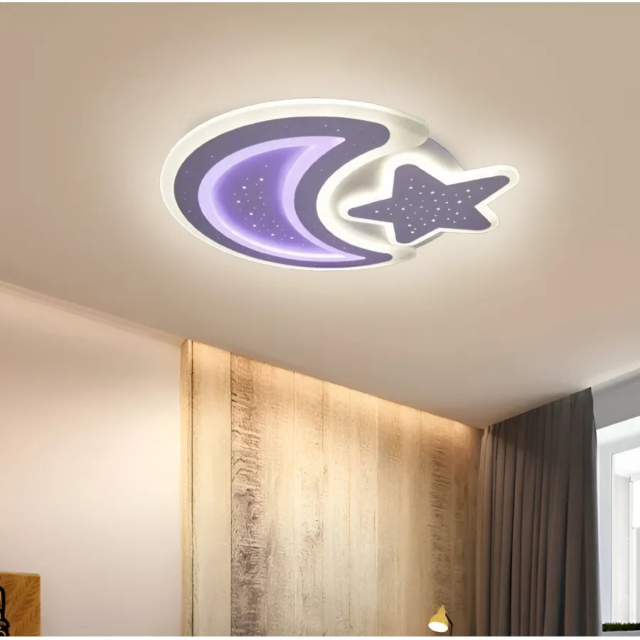 LED chandelier with remote control CORALIA 90W, Moon and Star, Cold/Warm/Neutral light Dimmable White LED chandeliers with remote control Default Title Alessandro Design