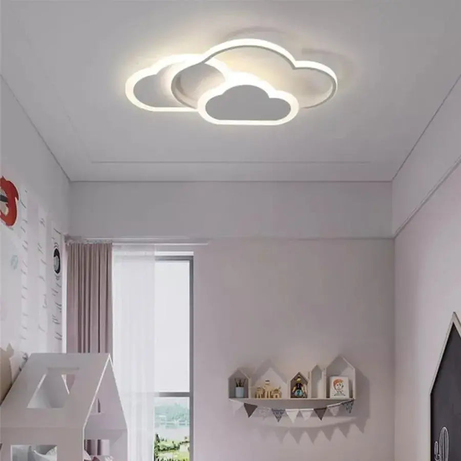 RIOKO LED Chandelier with Remote Control, 48W, 3 Clouds, Cold/Warm/Neutral light, Dimmable, White LED Chandeliers with Remote Control Default Title Alessandro Design