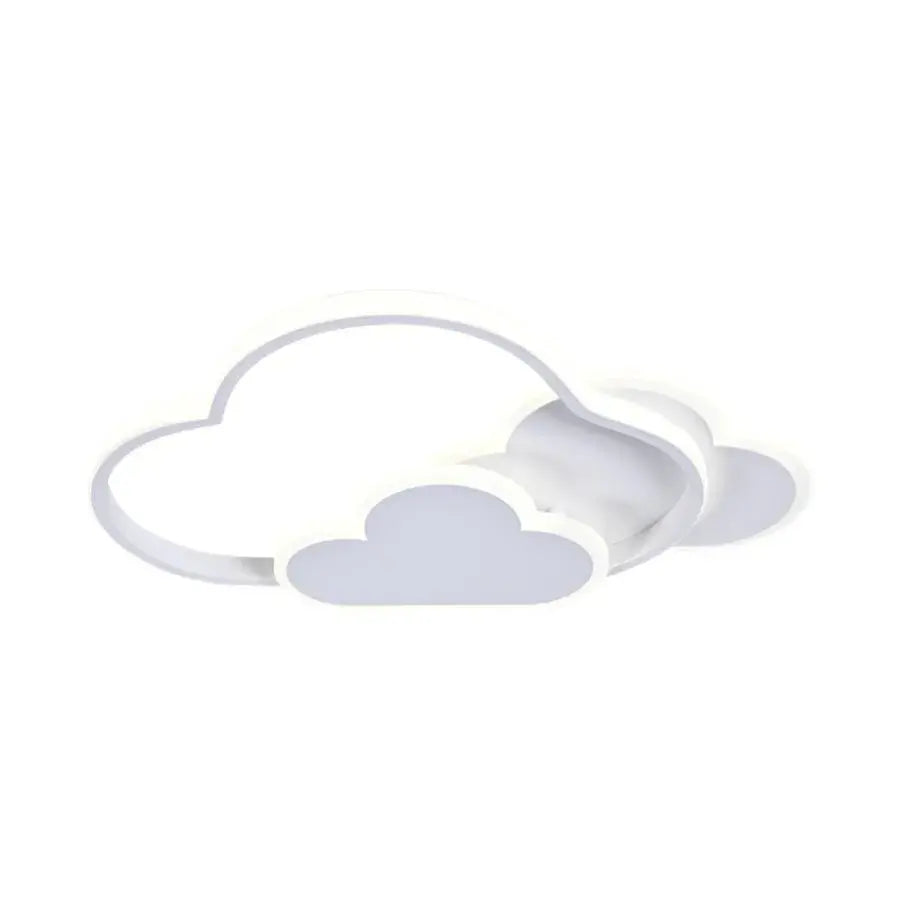 RIOKO LED Chandelier with Remote Control, 48W, 3 Clouds, Cold/Warm/Neutral light, Dimmable, White LED Chandeliers with Remote Control Default Title Alessandro Design
