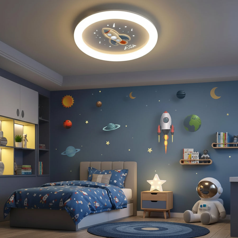 LED Chandelier ROCKET 49W, Diameter 49cm, Cold/Warm/Neutral light, White Blue Children's Chandeliers Default Title Alessandro Design