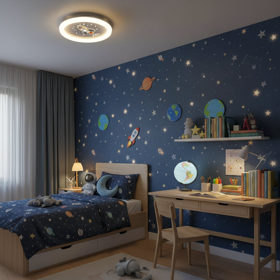 LED chandelier ROCKET 49W, Diameter 49cm, Cold/Warm/Neutral light, White Blue