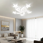 LED chandelier with remote control IPOMOEA 85W, 5 Stars, Cold/Warm/Neutral light, Dimmable, White LED chandelier with remote control Default Title Alessandro Design
