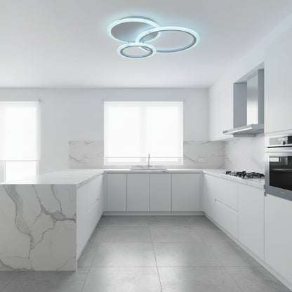 LED chandelier with remote control LUCY 45W, 3 Circles, Cold/Warm/Neutral light, Dimmable, White LED chandelier with remote control Default Title Alessandro Design