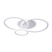 LED chandelier with remote control LUCY 69W, 4 Circles, Cold/Warm/Neutral light, Dimmable, White LED chandelier with remote control Default Title Alessandro Design