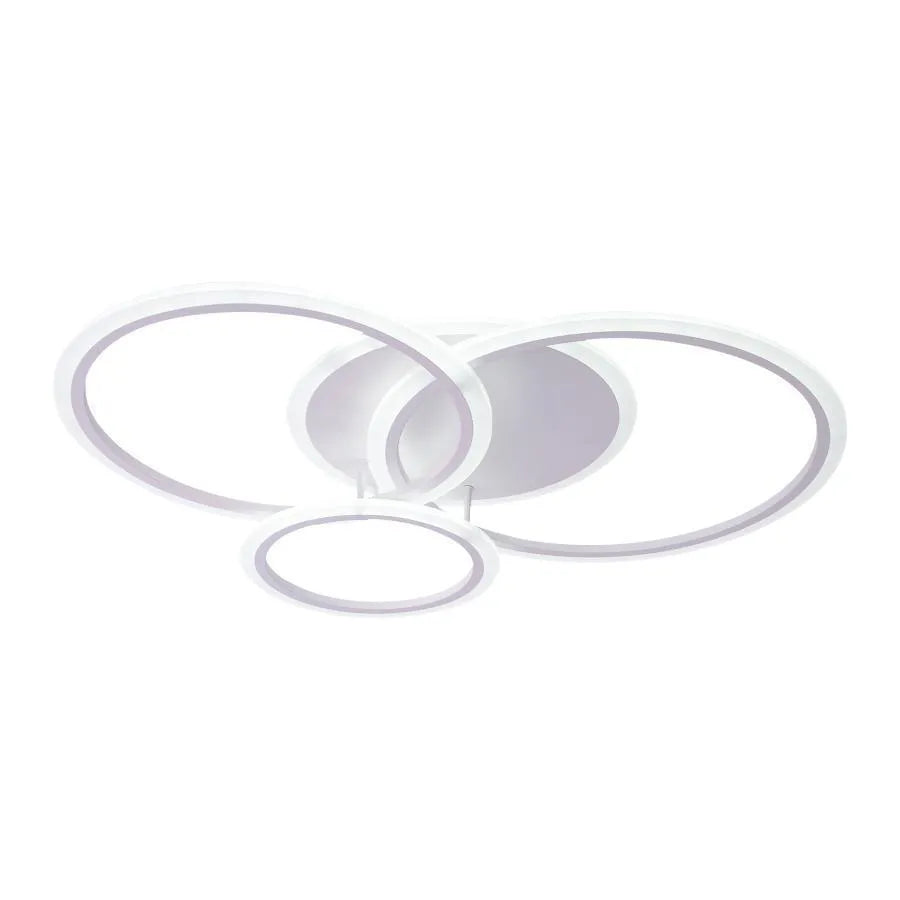 LED chandelier with remote control LUCY 69W, 4 Circles, Cold/Warm/Neutral light, Dimmable, White LED chandelier with remote control Default Title Alessandro Design