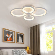 LED chandelier with remote control ALANI 52W, 4 Circles, Cold/Warm/Neutral light, Dimmable, White LED chandelier with remote control Default Title Alessandro Design