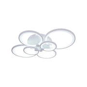 LED chandelier with remote control ALANI 168W, 6 Circles, Cold/Warm/Neutral light, Dimmable, White LED chandelier with remote control Default Title Alessandro Design