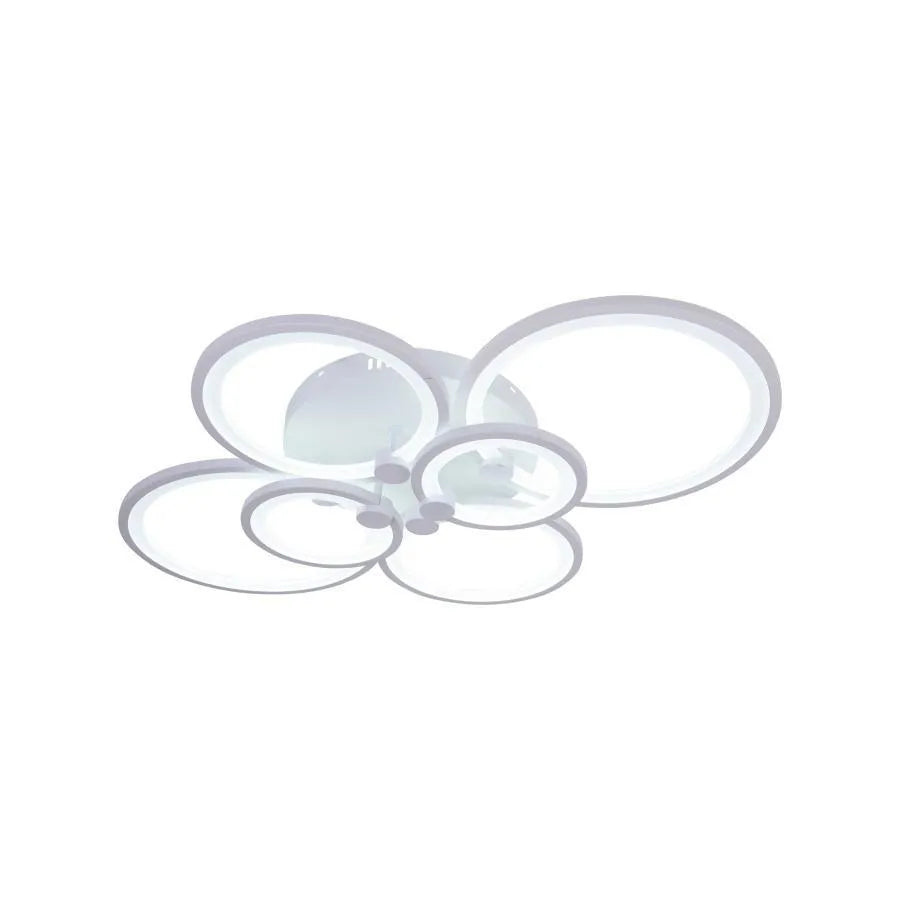 LED chandelier with remote control ALANI 168W, 6 Circles, Cold/Warm/Neutral light, Dimmable, White LED chandelier with remote control Default Title Alessandro Design
