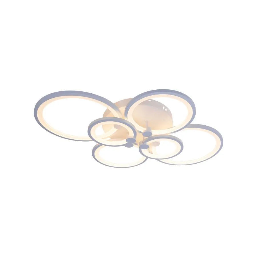 LED chandelier with remote control ALANI 168W, 6 Circles, Cold/Warm/Neutral light, Dimmable, White LED chandelier with remote control Default Title Alessandro Design