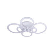 LED chandelier with remote control ALANI 168W, 6 Circles, Cold/Warm/Neutral light, Dimmable, White LED chandelier with remote control Default Title Alessandro Design