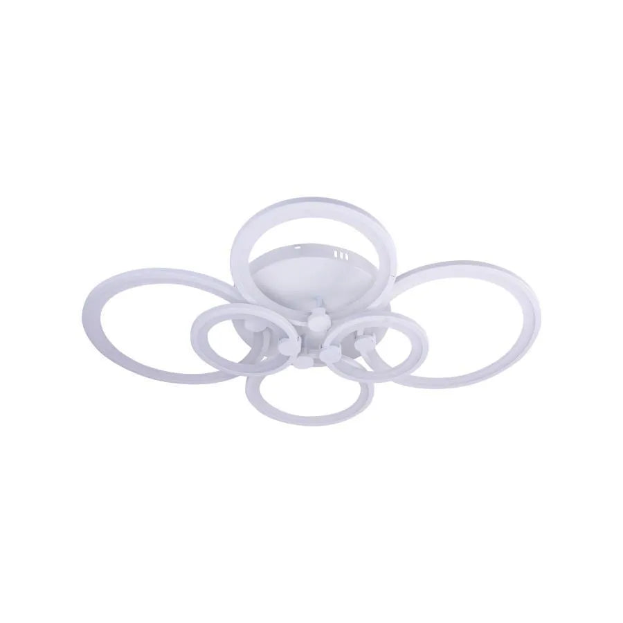 LED chandelier with remote control ALANI 168W, 6 Circles, Cold/Warm/Neutral light, Dimmable, White LED chandelier with remote control Default Title Alessandro Design