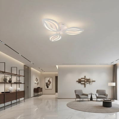 LED chandelier with remote control ORCHID 40W, 3 Petals, Cold/Warm/Neutral light, Dimmable, White