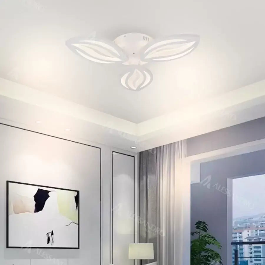 LED chandelier with remote control ORCHID 40W, 3 Petals, Cold/Warm/Neutral light, Dimmable, White LED chandelier with remote control Default Title Alessandro Design