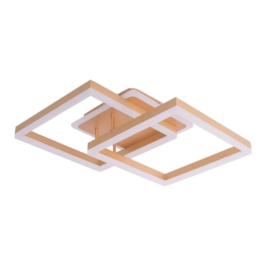LED Chandelier with remote control ARWEN 142W, 2 Squares, Cold/Warm/Neutral light, Dimmable, Gold LED Chandeliers with Remote Control Default Title Alessandro Design