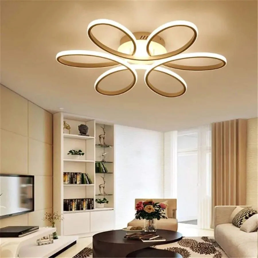 LED chandelier with remote control AYDA 116W, Wavy, Cold/Warm/Neutral light, Dimmable, White LED chandelier with remote control Default Title Alessandro Design