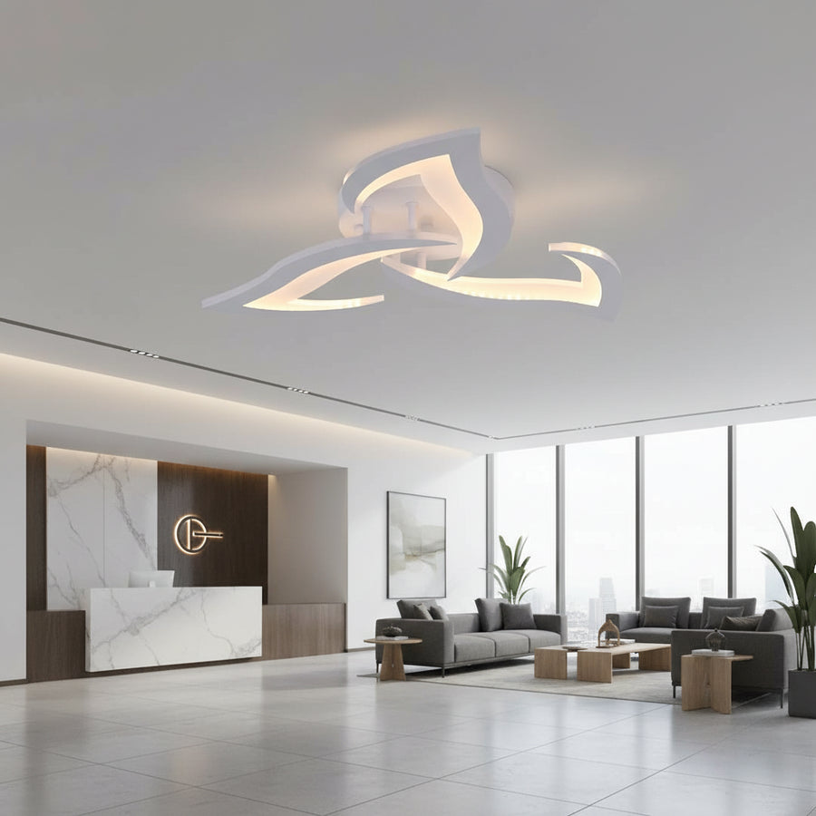 LED chandelier with remote control LOTUS 32W, 3 Petals, Cold/Warm/Neutral light, Dimmable, White LED chandelier with remote control Default Title Alessandro Design