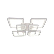 LED chandelier with remote control ZOE 138W, 8 Squares, Cold/Warm/Neutral light, Dimmable, White LED chandelier with remote control Default Title Alessandro Design