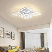LED chandelier with remote control ZOE 138W, 8 Squares, Cold/Warm/Neutral light, Dimmable, White LED chandelier with remote control Default Title Alessandro Design