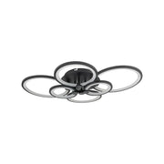 LED Chandelier with remote control ALANI 152W, 6 Circles, Cold/Warm/Neutral light, Dimmable, Black LED Chandeliers with Remote Control Default Title Alessandro Design