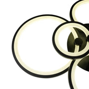 LED Chandelier with remote control ALANI 152W, 6 Circles, Cold/Warm/Neutral light, Dimmable, Black LED Chandeliers with Remote Control Default Title Alessandro Design