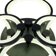 LED Chandelier with remote control ALANI 152W, 6 Circles, Cold/Warm/Neutral light, Dimmable, Black LED Chandeliers with Remote Control Default Title Alessandro Design