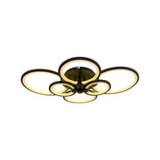 LED Chandelier with remote control ALANI 152W, 6 Circles, Cold/Warm/Neutral light, Dimmable, Black LED Chandeliers with Remote Control Default Title Alessandro Design